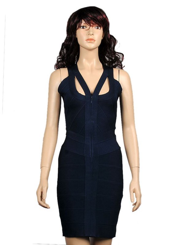 2012 newest style,Max Ariza ,Blue  bandage dress,HL bandage dress ,nightwear ladies ,evening dress ,Free shipping