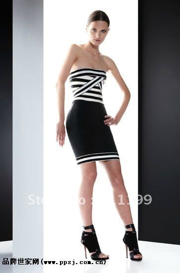 2012 newest style Max Ariza ladies dress,Black strapless skit,HL bandage dress,boob tube top ,evening wear,Free shipping