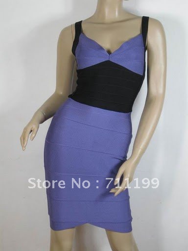 2012 newest styleMax Ariza ,Blue  bandage dress,HL bandage dress,nightwear ladies,evening dress ,Free shipping