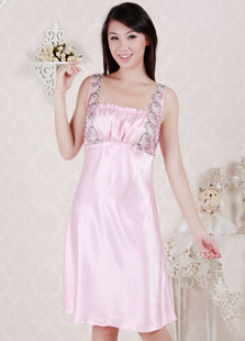2012 nightgown pink soft viscose dress 1113020 free shipping
