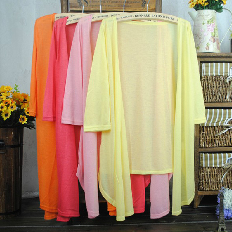 2012 no button cape sun protection clothing air conditioning thin cardigan sun protection shirt sweater female