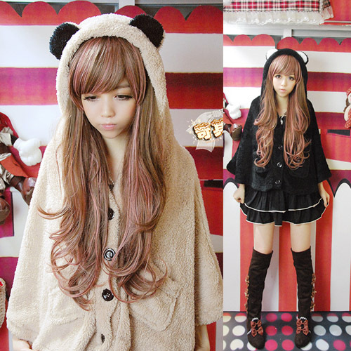 2012 non-mainstream women's 90 after the cute bear cap soft soft-bristle wincey small cloak free shipping