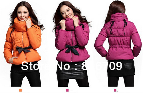 2012 Not Sell Women Winter Warm Cottn Coat Womens Down Jacket Thermal Wadded 4 Colors  M L XL Ladies Overcoat Free Shipping