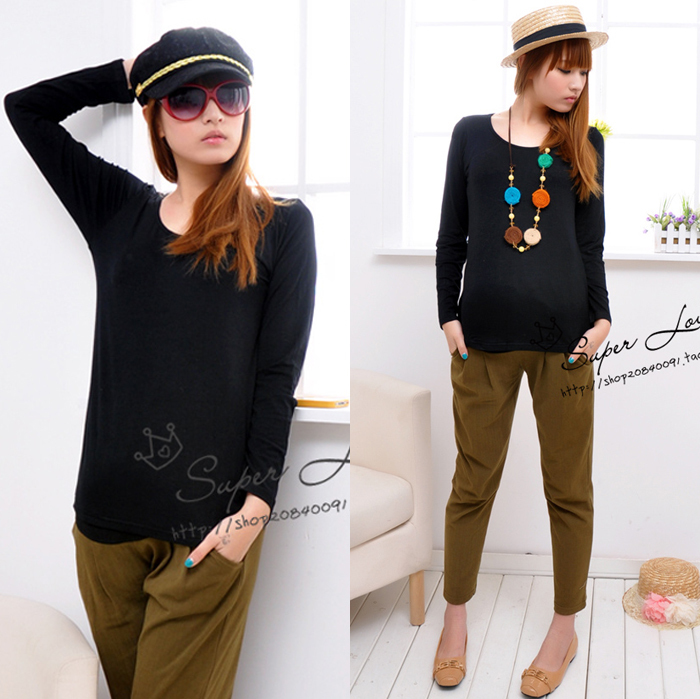 2012 piti house maternity clothing fashion modal basic shirt basic shirt all-match top 27398