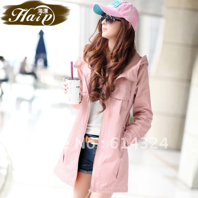 2012 plus size clothing fashion trench women's autumn new arrival overcoat spring and autumn long design casual outerwear