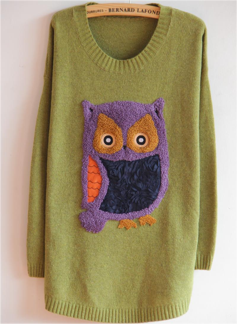 2012 plus size loose o-neck long-sleeve sweater wool sweater female JNBY