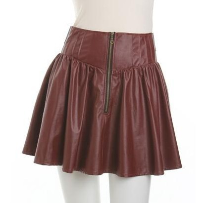 2012 poster paragraph universal stereo leather high waist short skirt leather skirt