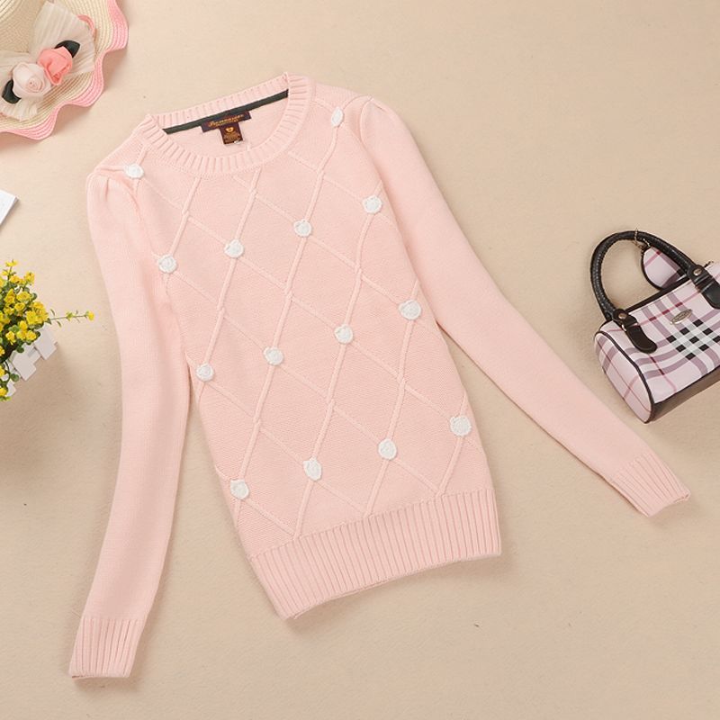 2012 preppy style high quality pullover sweater Women slim long-sleeve sweater