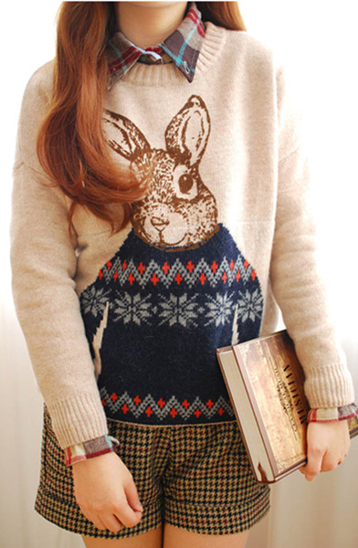 2012 preppy style sweater outerwear female loose batwing sleeve pullover sweater