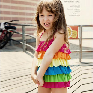 2012 princess dress child swimwear female child baby one piece swimwear children swimwear