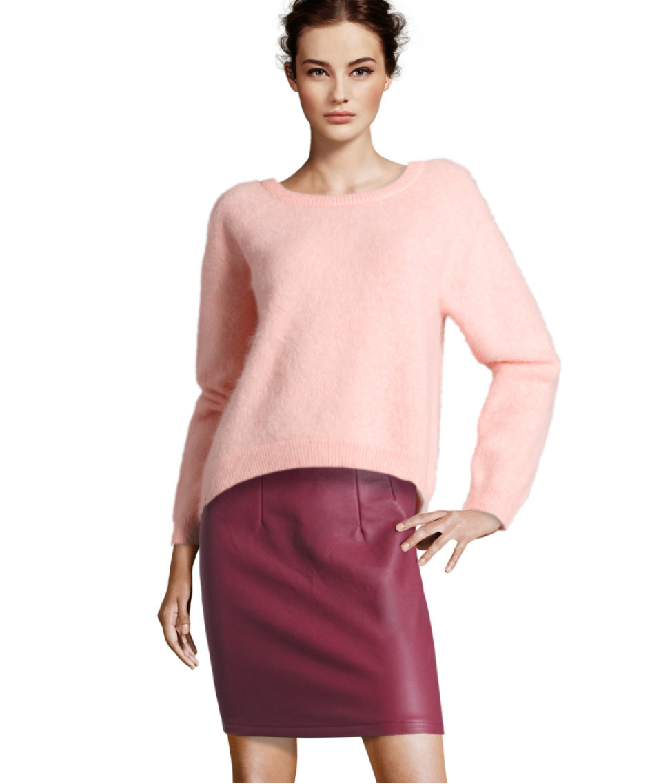 2012 PU leather skirt slim hip half-length short Fit Bust skirt Fashionable  step skirt women's
