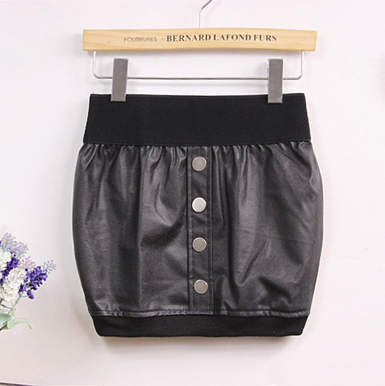 2012 PU short leather skirt bust skirt slim hip skirt slim step skirt a dress 867