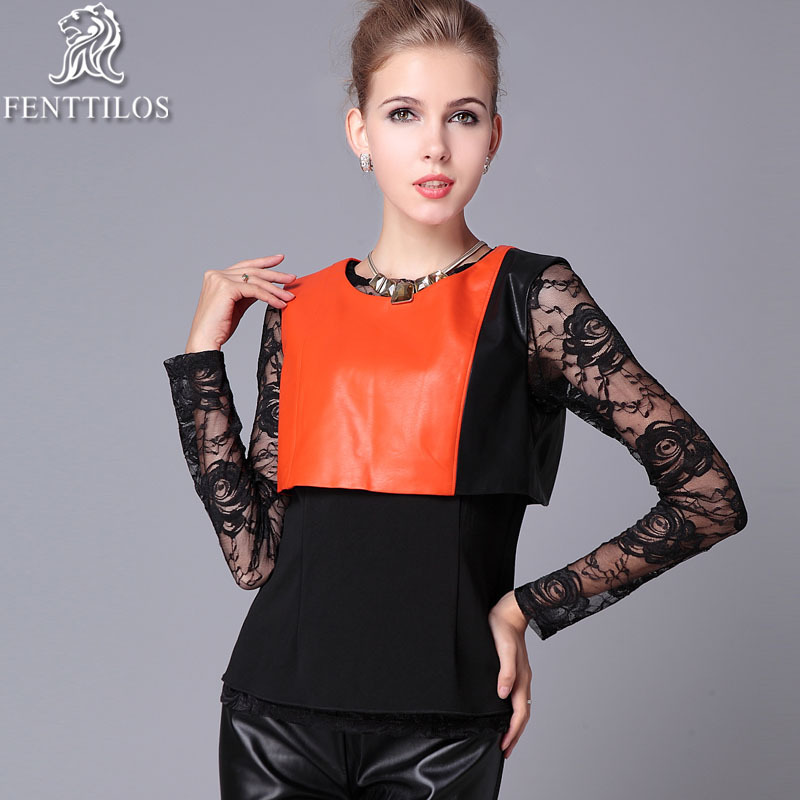 2012 PU vest female basic kaross patchwork block color all-match leather 015