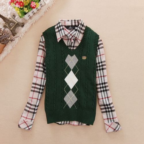 2012 pullover single V-neck Women slim sweater wool waistcoat sweater vest