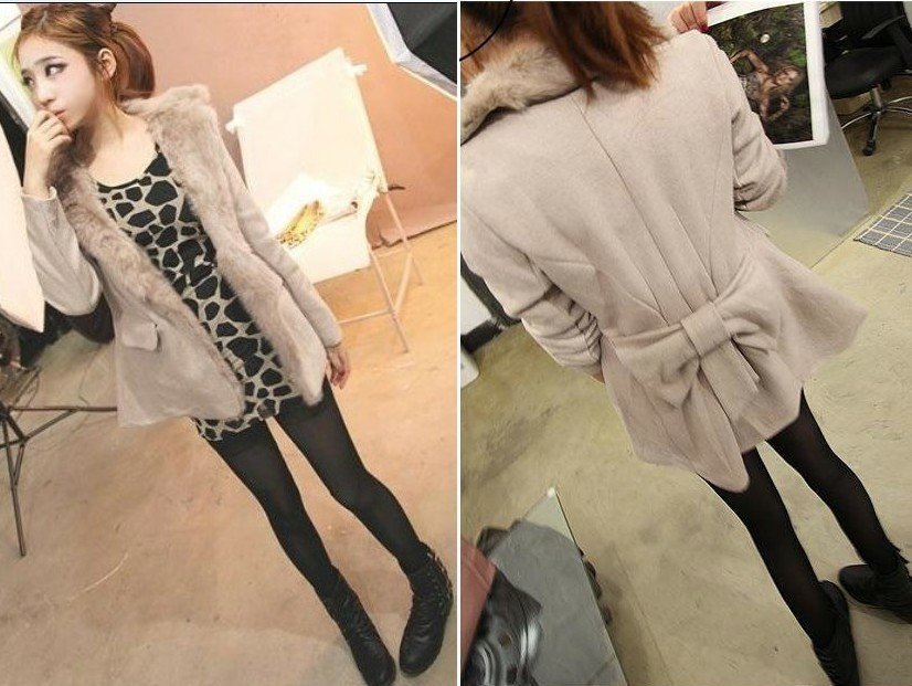 2012 qiu dong season, lady's new fashion woolen cloth coat/spirit coat collars,Free transportation