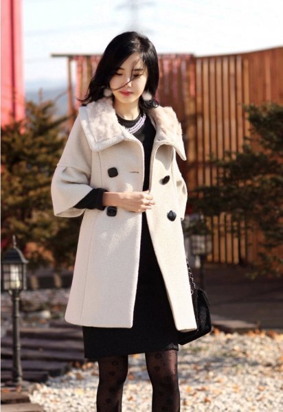 2012 rabbit fur casual woolen overcoat plus size three quarter sleeve trench outerwear