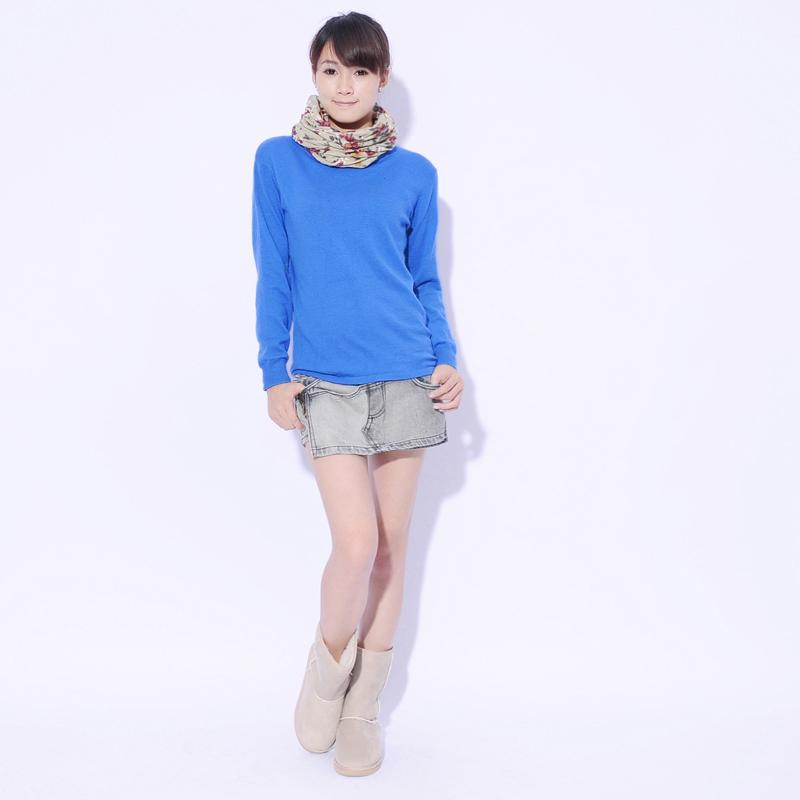 2012 rabbit hair turtleneck knitted sweater muffler scarf sweater PX