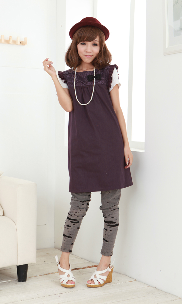 2012 radiation-resistant maternity clothing laciness fashion vest maternity dress 60453