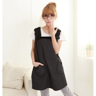 2012 radiation-resistant maternity clothing petal ribbon vest maternity dress 60468