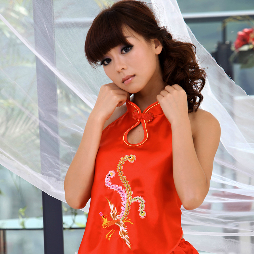 2012 red women's adult sexy apron underwear sleepwear