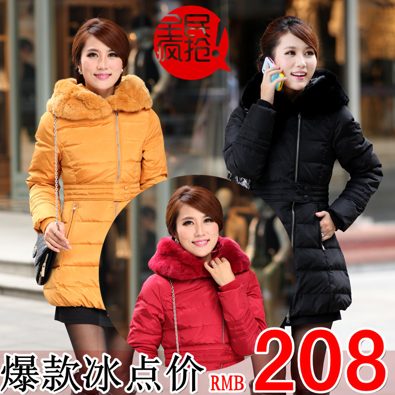 2012 rex rabbit fur hooded down jacket,real fur and real down coat,fur collar,slim style,warm winter outerwear,free shipping