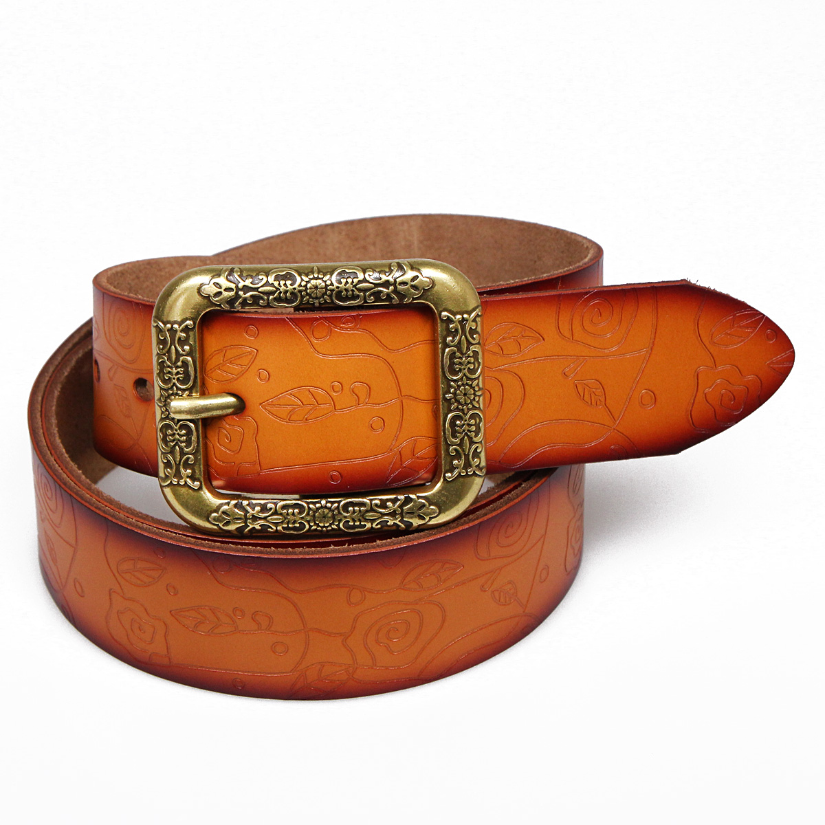 2012 royal wind women's genuine leather cowhide strap female Women embossed vintage belt