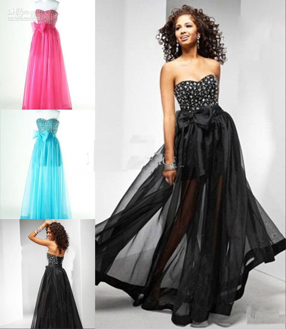 2012 Sexy Black Red Blue Fashion Designer Organza Rhinestone Prom Evening Formal Dresses Dress Gowns@WE