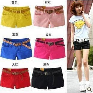 2012 Sexy hot Selling Women's Colorful Candy Pencil short Pant/Hot Pant