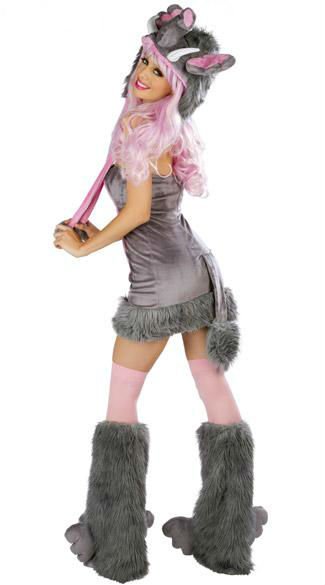 2012 sexy women furry elephants Halloween color game clothing cosplay outfit