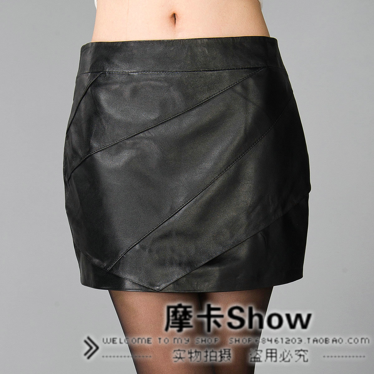 2012 sheepskin step skirt bust skirt genuine leather skirt leather skirt tailored skirt