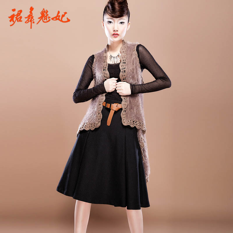 2012 skirt fashion knitted outerwear sleeveless loose formal vest knitted my20918-1