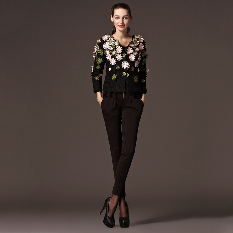 2012 slim all-match unique flower ol plus size blazer short coat jacket
