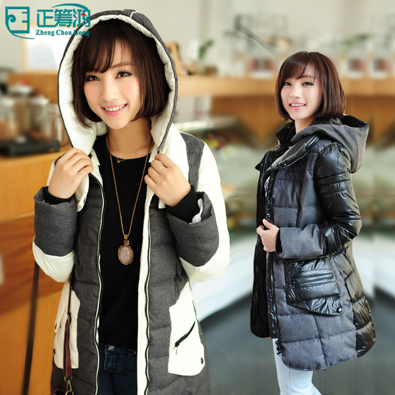 2012 slim cotton-padded jacket female medium-long wadded jacket women outerwear winter thickening cotton-padded jacket