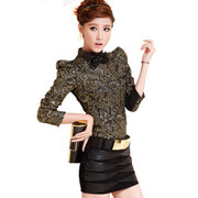 2012 slim hip short skirt patchwork leather PU bust skirt with belt
