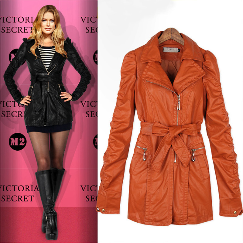 2012 slim leather clothing women outerwear 727