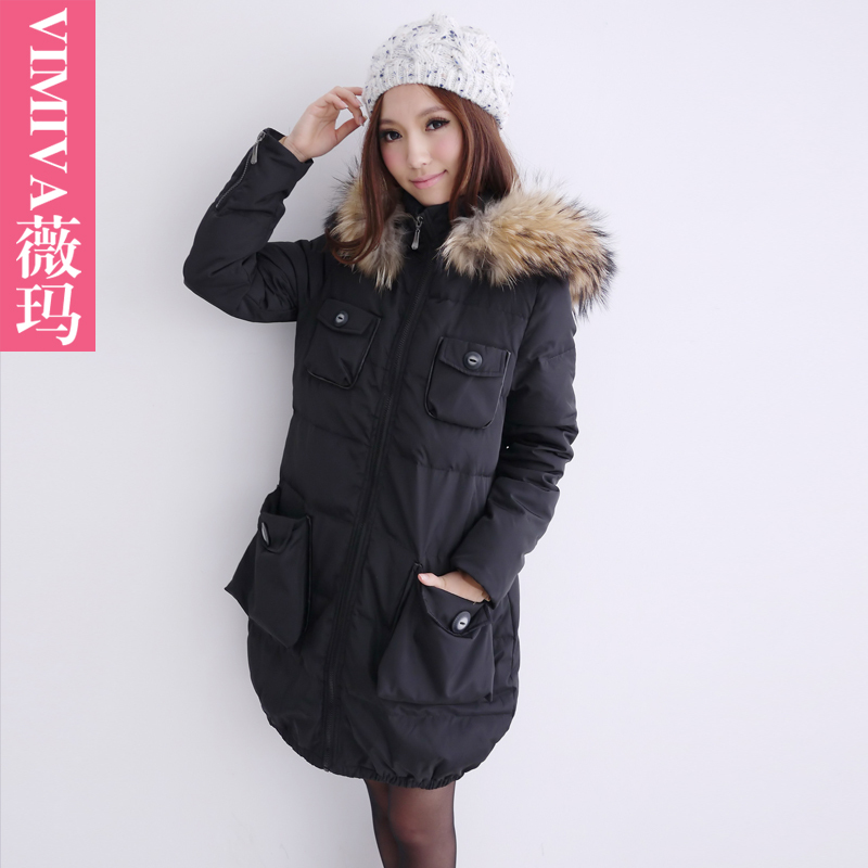 2012 slim medium-long down coat down coat 1292 Women
