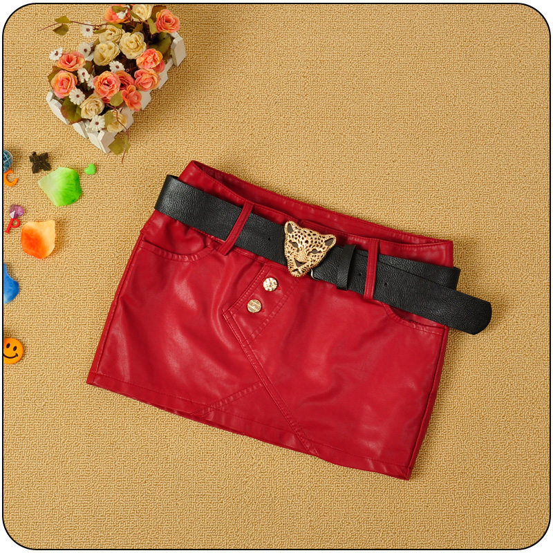 2012 slim PU skirt slim hip bust skirt leather short skirt skorts women skirt