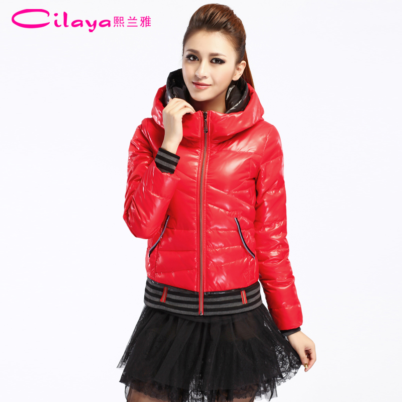2012 slim thermal fashion stand collar short design down coat women outerwear c2118