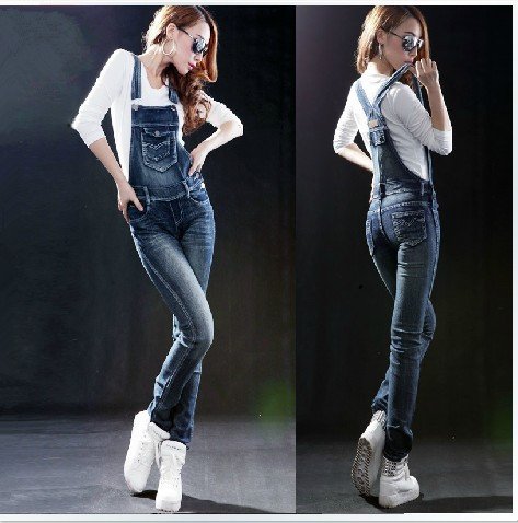 2012 Slim thin jeans, strap trousers, suspenders, pants, overalls, coveralls pants.