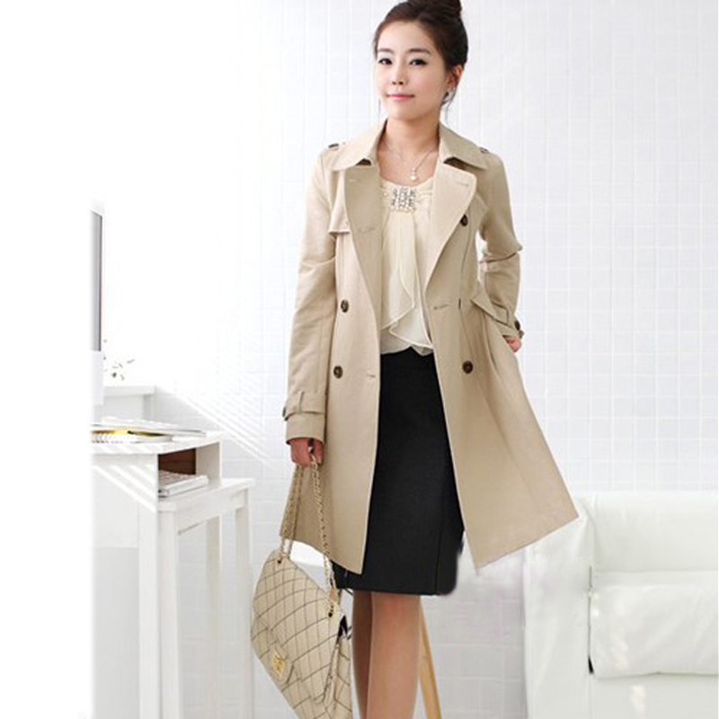 2012 slim women's long design outerwear women's trench casual overcoat female trench