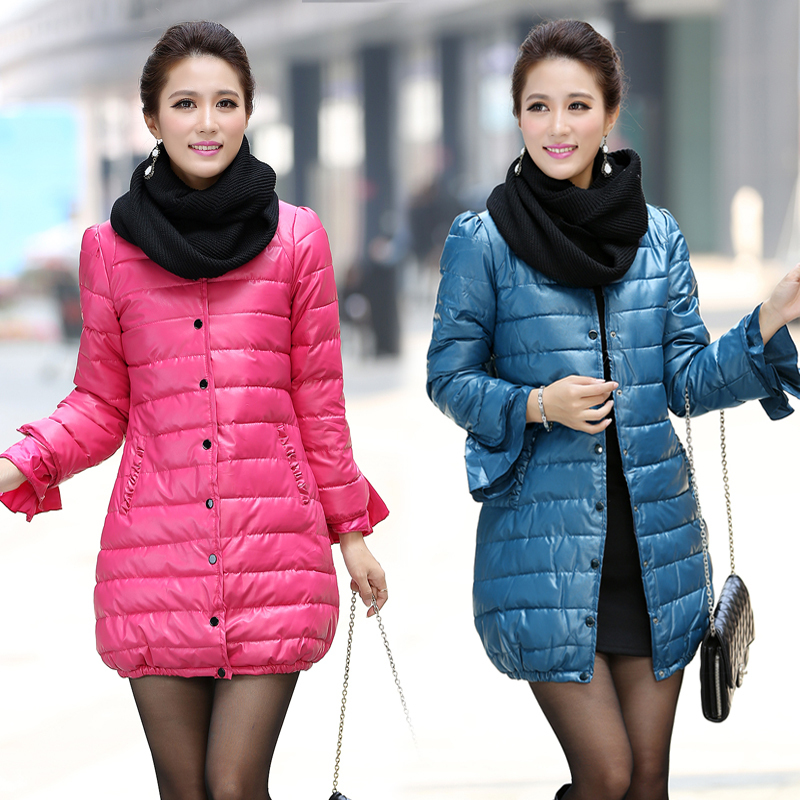 2012 slim women's thickening outerwear cotton-padded jacket medium-long cotton-padded jacket wadded jacket female plus size