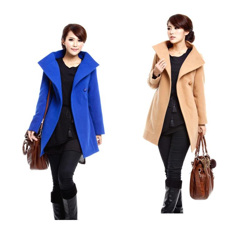 2012 slim woolen outerwear trench woolen overcoat wool coat female winter women's