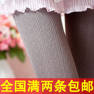 2012 slimming vertical stripe love ultra-thin pantyhose legging stockings female