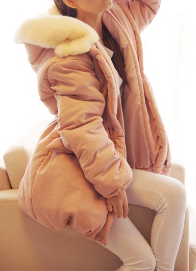 2012 soft faux large lapel fashion pink red berber fleece hooded overcoat cotton-padded jacket wadded fur jacket coat 12113003