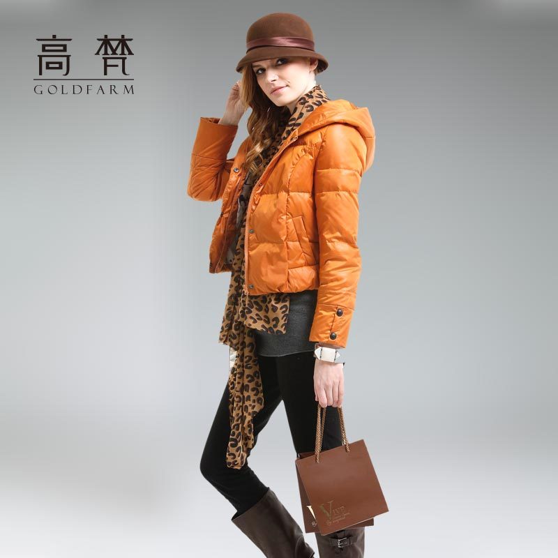 2012 solid color down coat short design female winter outerwear winter new arrival