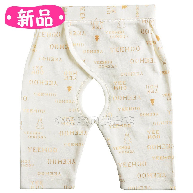 2012 spring and autumn 100% cotton baby panties ny555-12-1 newborn open-crotch trousers
