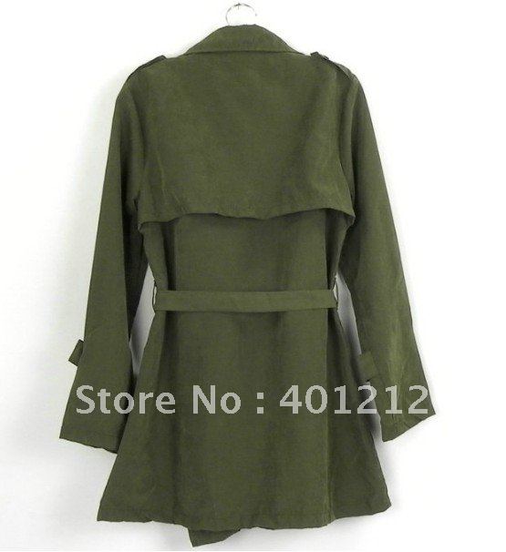 2012 spring and autumn casual medium-long double breasted trench military tooling outerwear