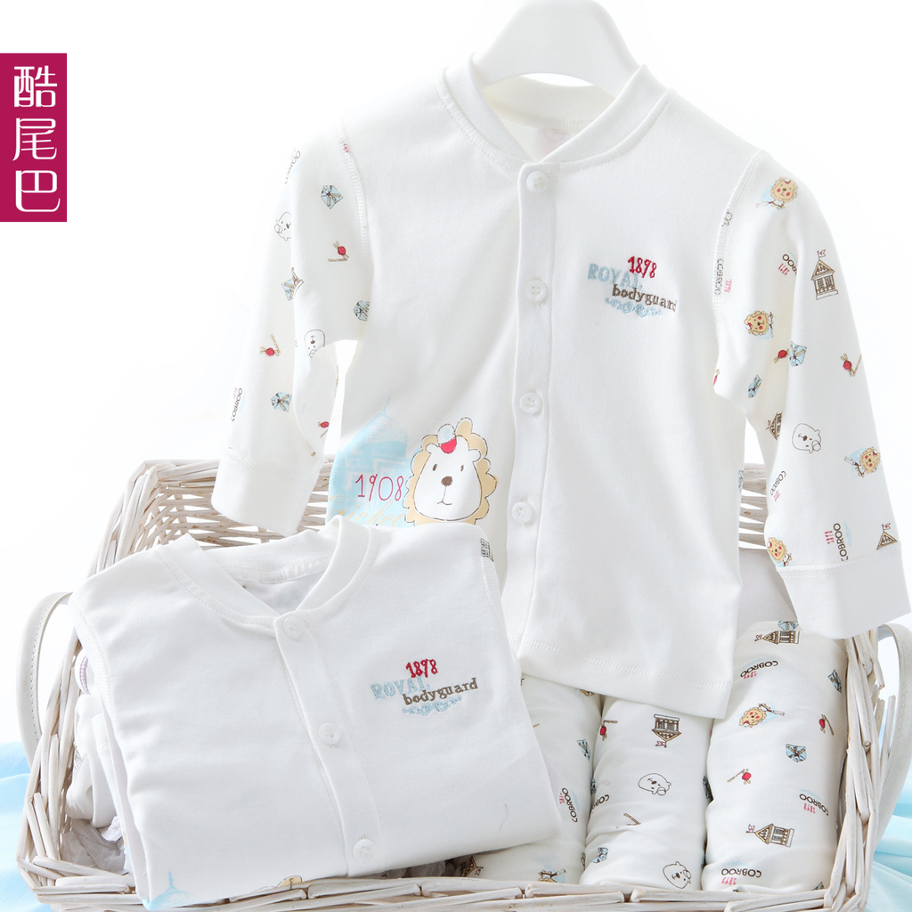 2012 spring and autumn clothing clothes male child female child 100% cotton baby underwear sleepwear