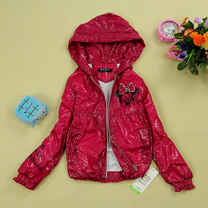 2012 spring and autumn female child boy big boy hooded casual rain sun protection clothing outerwear trench