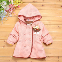 2012 spring and autumn female child sweatshirt small doll broken lace outerwear trench